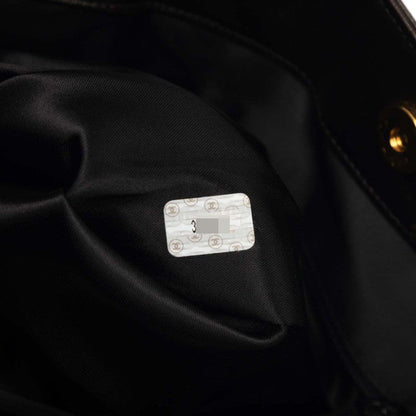 Chanel CC Logo Big Coco Chain Shoulder Bag Black Leather — view 6