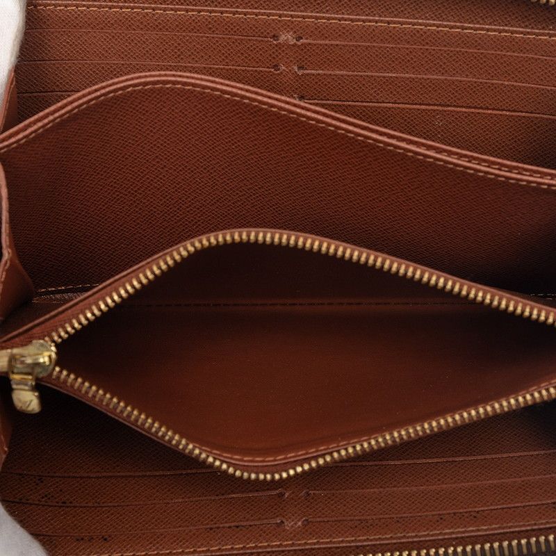 Louis Vuitton Monogram Zippy Wallet Zip Around Brown Leather — view 5