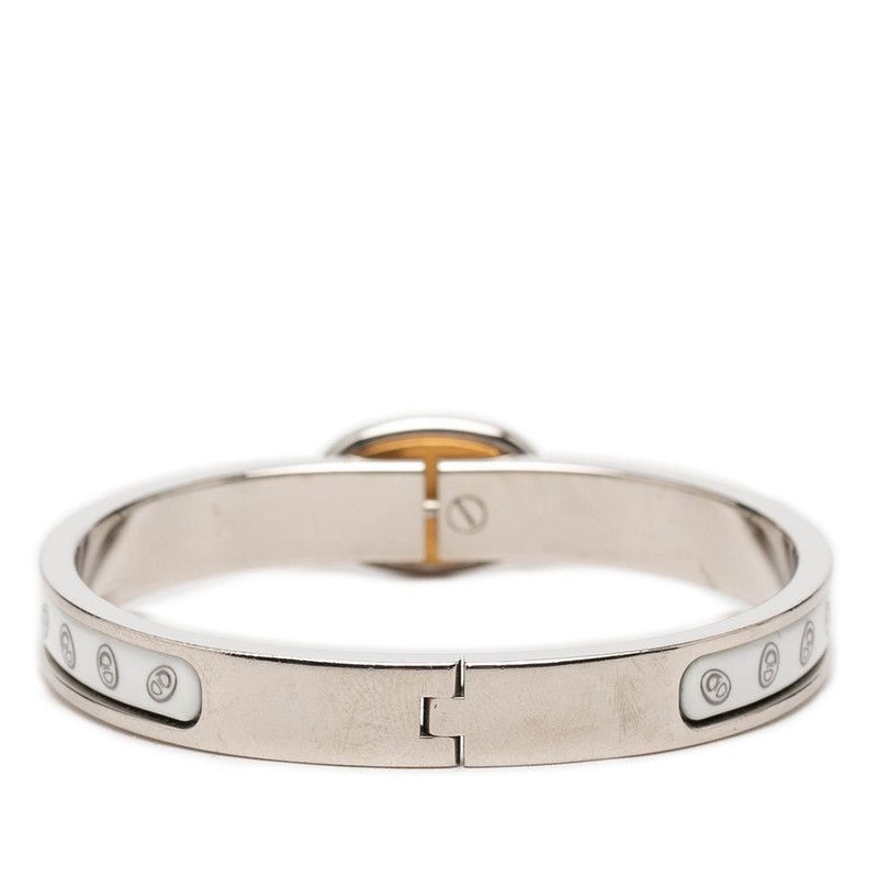 Hermes Chaine D'ancre Mini Click PM Bracelet Bangle Silver White Gold Metal — view 3