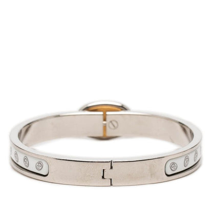Hermes Chaine D'ancre Mini Click PM Bracelet Bangle Silver White Gold Metal — view 3