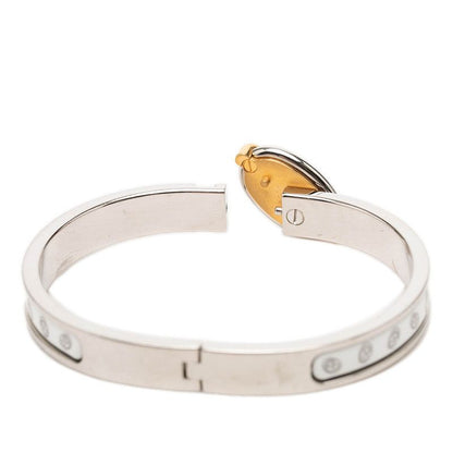 Hermes Chaine D'ancre Mini Click PM Bracelet Bangle Silver White Gold Metal — view 4
