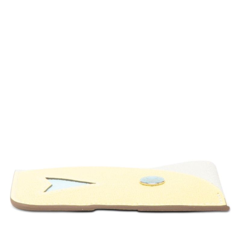 Hermes Poisson Card Case Pasque Mushroom Limoncello Blue Zephyr Chevre Misole — view 3