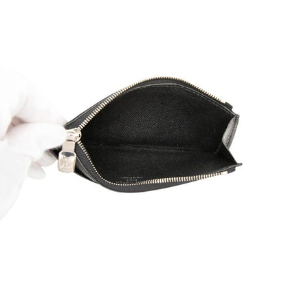 Louis Vuitton Monogram Eclipse Coin Card Holder Case Fragment Black Leather — view 4