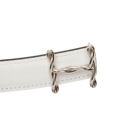 Hermes Torsade Reversible 75 White Veau Epsom 1- Belt — view 5