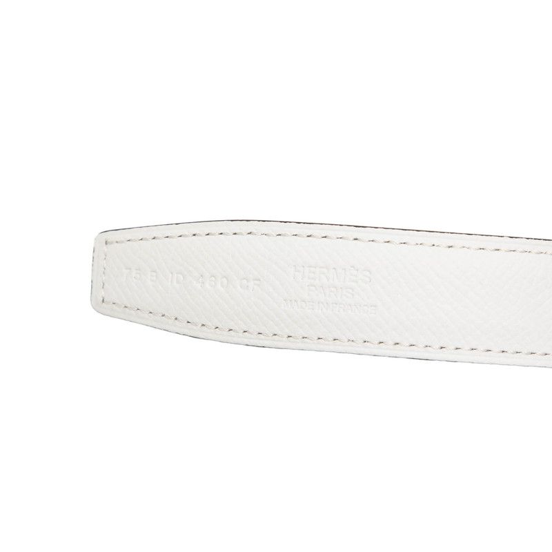 Hermes Torsade Reversible 75 White Veau Epsom 1- Belt — view 4