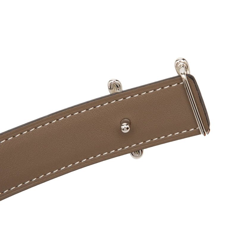 Hermes Torsade Reversible 75 White Veau Epsom 1- Belt — view 6