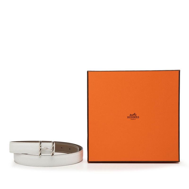 Hermes Torsade Reversible 75 White Veau Epsom 1- Belt — view 7