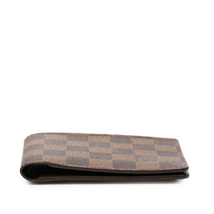Louis Vuitton Damier Portefeuille Multiple Bi Foldwallet Brown Leather — view 3