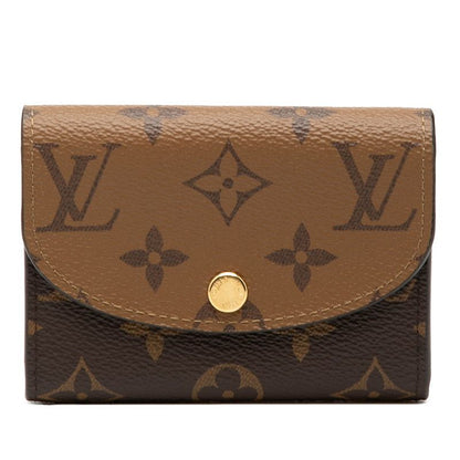 Louis Vuitton Monogram Reverse Porte-Monnaie Rosalie Coin Case Card Brown