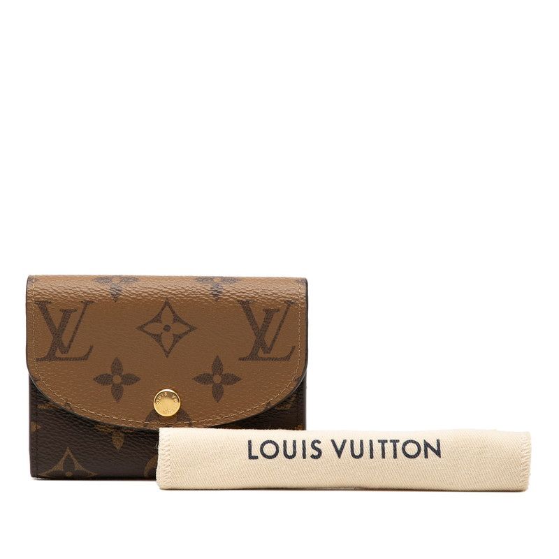 Louis Vuitton Monogram Reverse Porte-Monnaie Rosalie Coin Case Card Brown — view 7
