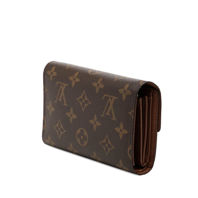 Louis Vuitton Monogram Portefeuille Alexandra Trifold Wallet Brown Leather — view 2