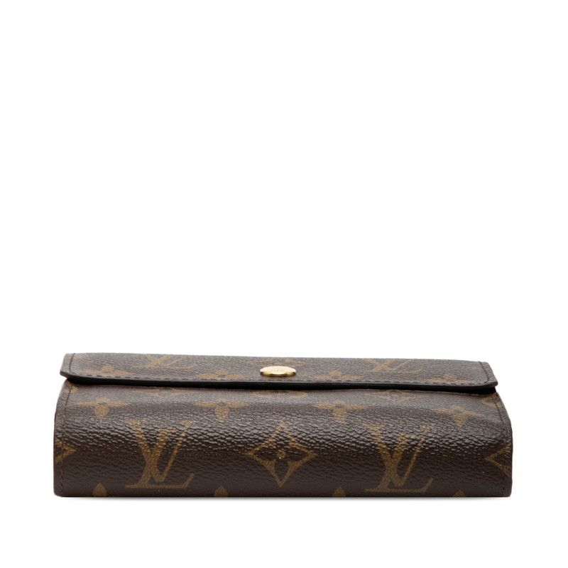 Louis Vuitton Monogram Portefeuille Alexandra Trifold Wallet Brown Leather — view 3