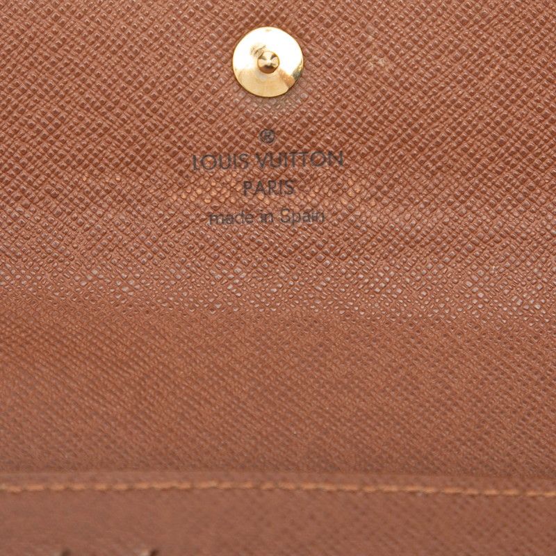 Louis Vuitton Monogram Portefeuille Alexandra Trifold Wallet Brown Leather — view 6