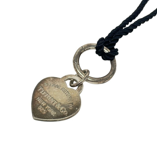 Tiffany & Co Necklace Return Heart Cotton Silver Black