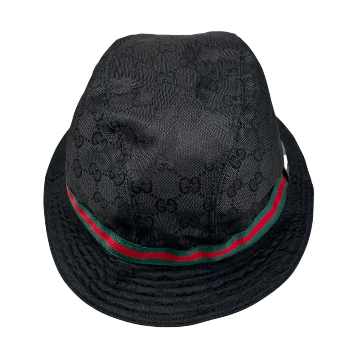 Gucci Hat GG Canvas Bucket Hat XL Sherry Line Black — view 5