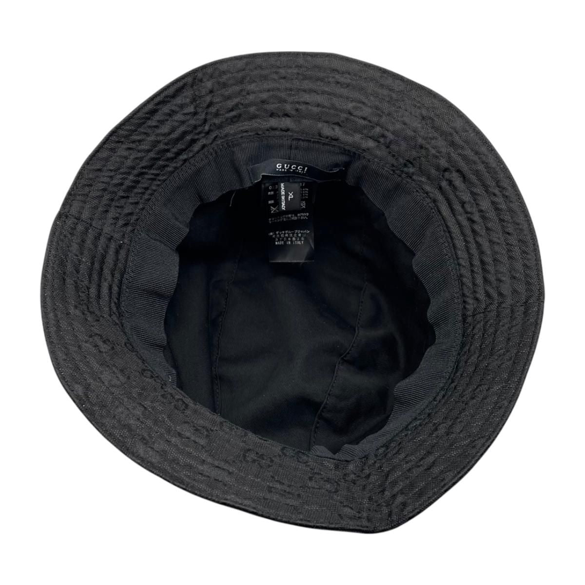 Gucci Hat GG Canvas Bucket Hat XL Sherry Line Black — view 7