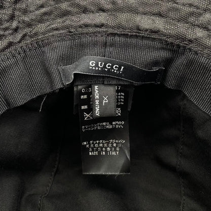 Gucci Hat GG Canvas Bucket Hat XL Sherry Line Black — view 8