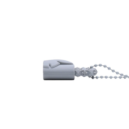 Chrome Hearts Padlock Flerknee Silicone Rubber Necklace Gray Ball Chain — view 4