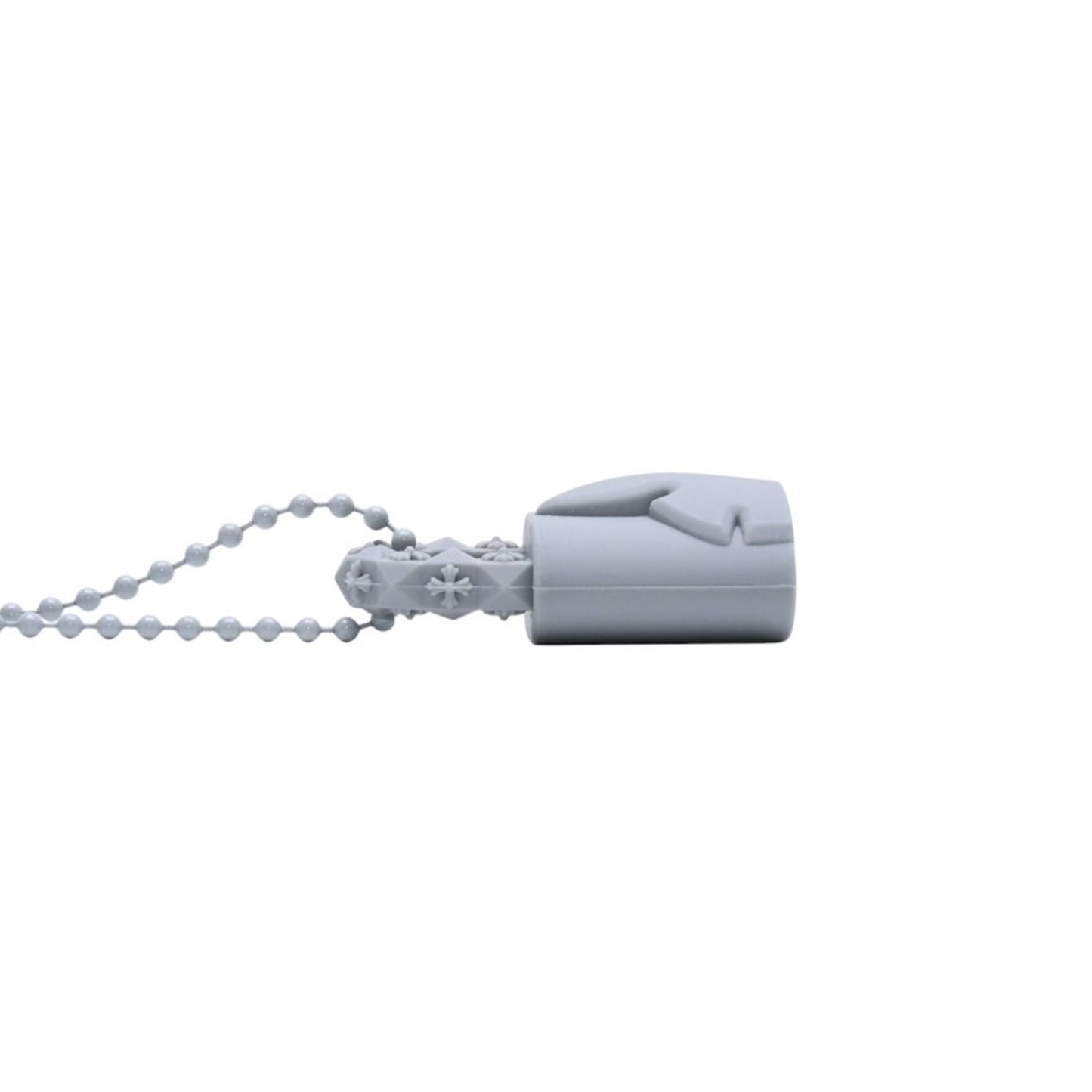 Chrome Hearts Padlock Flerknee Silicone Rubber Necklace Gray Ball Chain — view 5