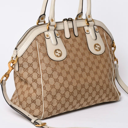 Gucci Hand Shoulder Bag GG Canvas Brown — view 3