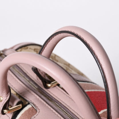 Gucci Shoulder Bag GG Canvas Leather Beige Gray Purple — view 6