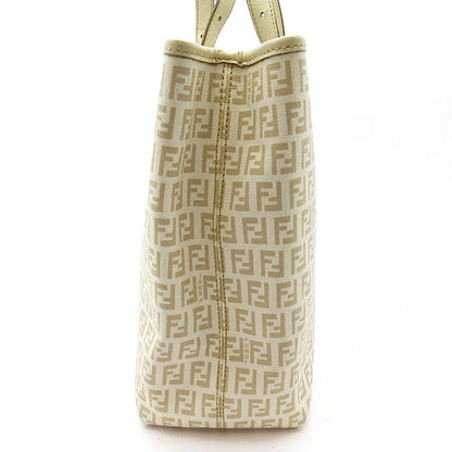 Fendi Zucchino Tote Leather Ivory — view 5