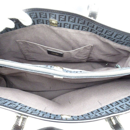 Fendi Zucchino Tote Canvas Leather Black — view 7