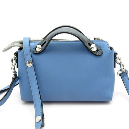 Fendi Mini by the Way Calf Shoulder Bag Blue Gray — view 4