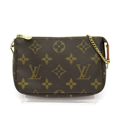 Louis Vuitton Mini Pochette Monogram Shoulder Bag Brown