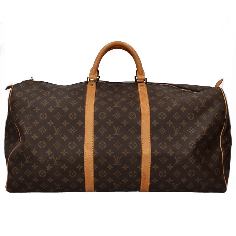 Louis Vuitton Keepall 60 Monogram Boston Bag Brown