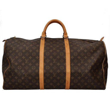 Louis Vuitton Keepall 60 Monogram Boston Bag Brown