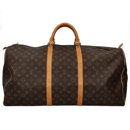 Louis Vuitton Keepall 60 Monogram Boston Bag Brown