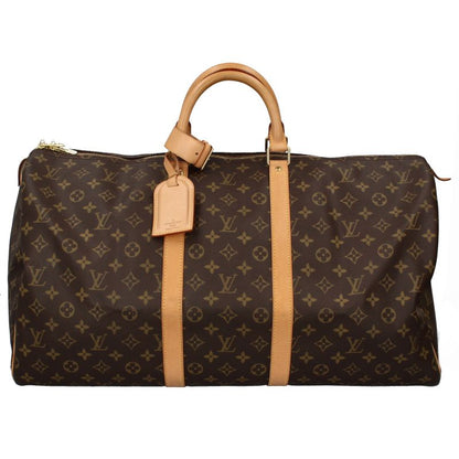Louis Vuitton Keepall 55 Monogram Boston Bag Brown