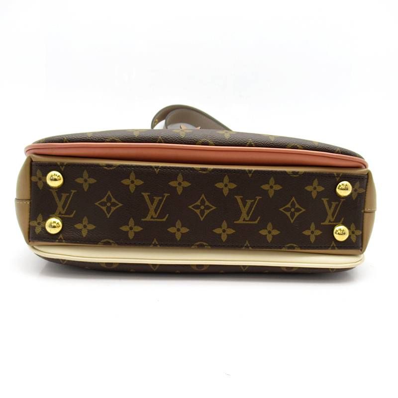 Louis Vuitton Mille Feuille Monogram Tote Brown Sesame Peche Cles Medium — view 6