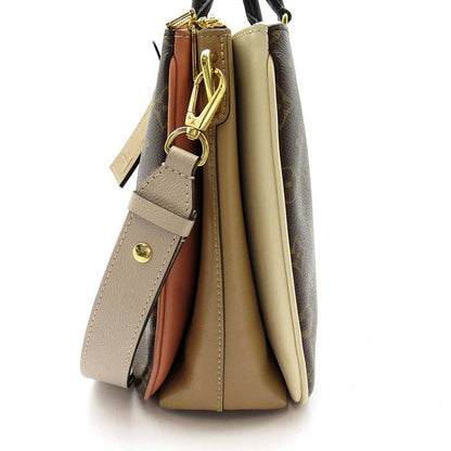 Louis Vuitton Mille Feuille Monogram Tote Brown Sesame Peche Cles Medium — view 3
