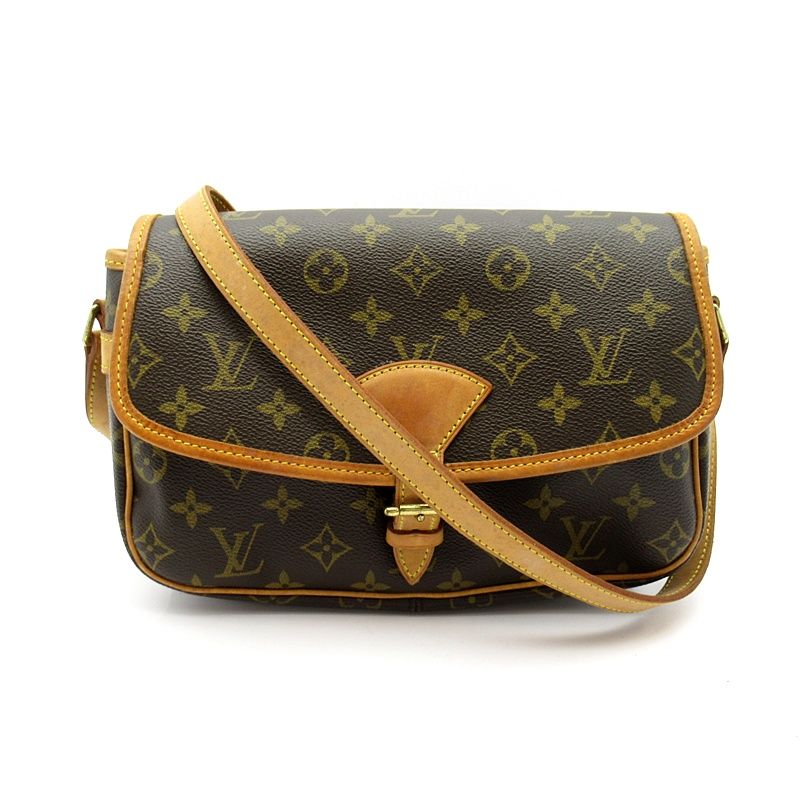 Louis Vuitton Sologne Monogram Shoulder Bag Brown