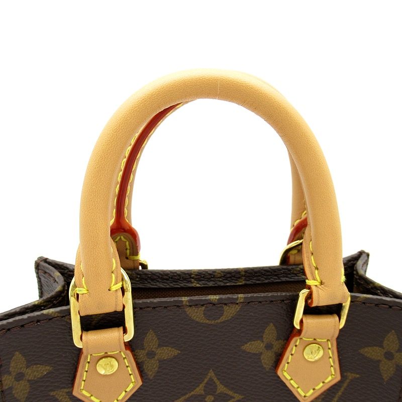 Louis Vuitton Petite Sac Plat Monogram Handbag Brown — view 2