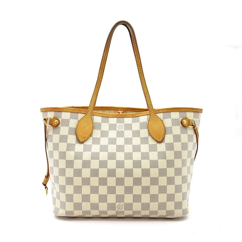Louis Vuitton Neverfull PM Damier Azur Tote White
