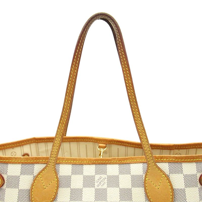 Louis Vuitton Neverfull PM Damier Azur Tote White — view 2