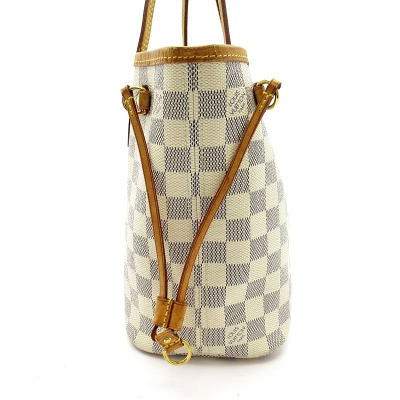 Louis Vuitton Neverfull PM Damier Azur Tote White — view 5