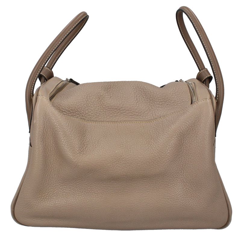 Hermes Lindy 34 Taurillon Clemence Shoulder Bag Tourtier Gray Etoupe — view 3