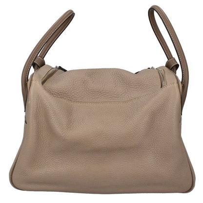 Hermes Lindy 34 Taurillon Clemence Shoulder Bag Tourtier Gray Etoupe — view 3