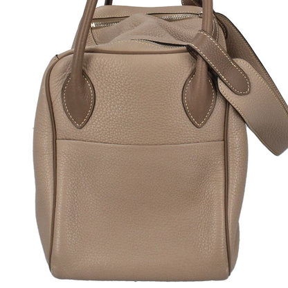 Hermes Lindy 34 Taurillon Clemence Shoulder Bag Tourtier Gray Etoupe — view 4