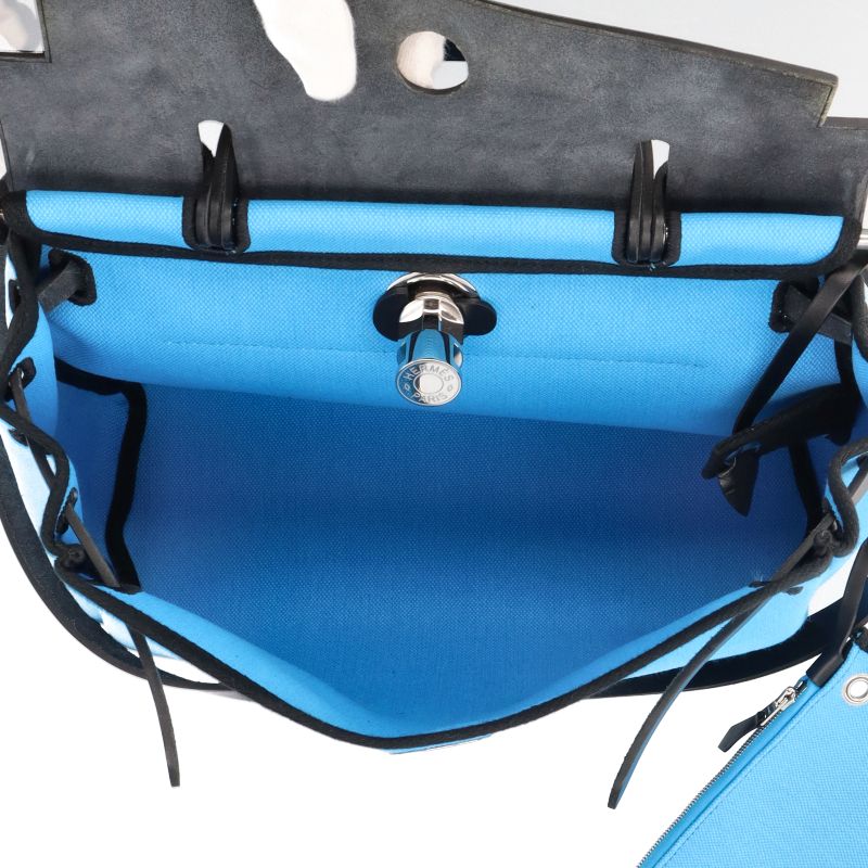 Hermes Herbag Zip 31 Tourne Toile Officier Box Calf Shoulder Bag — view 6