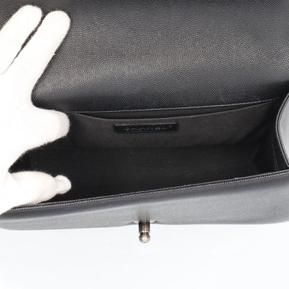 Chanel Chain Shoulder Bag Caviar Leather Black — view 6
