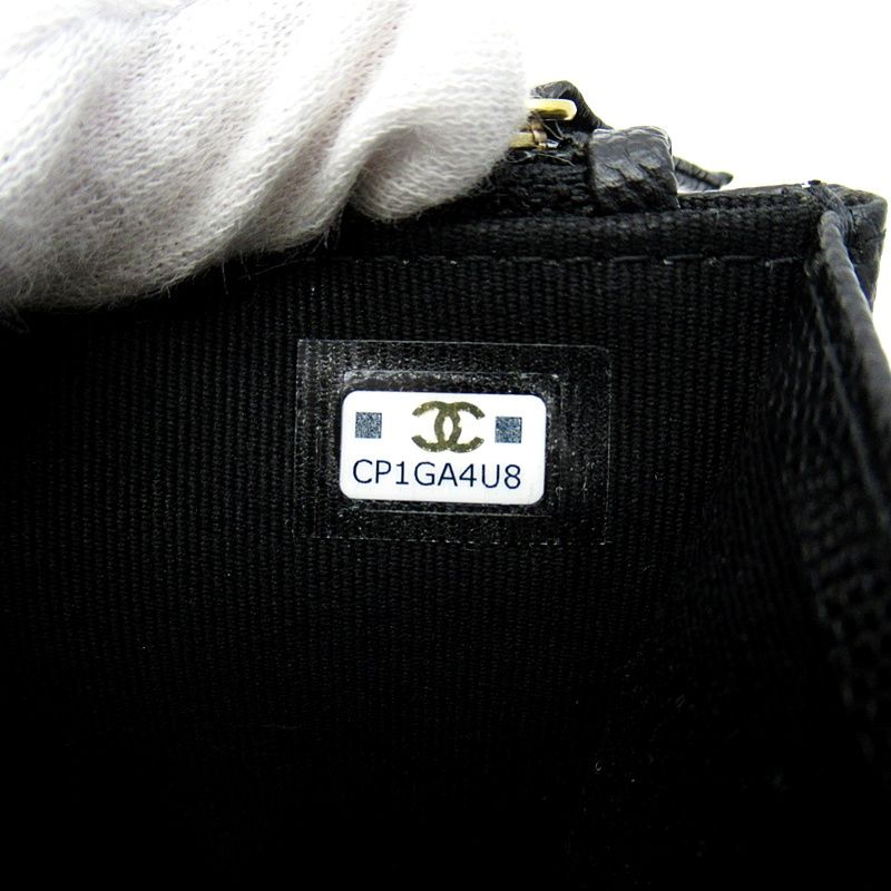 Chanel Quilted 2-Way Foncase Caviar Leather Shoulder Bag Black — view 8