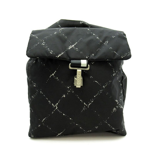 Chanel Travel Line Backpack Nylon Black