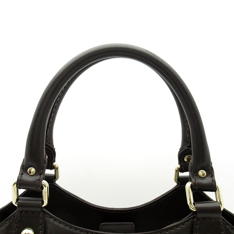 Gucci Ski Handbag GG Canvas Leather Brown — view 2