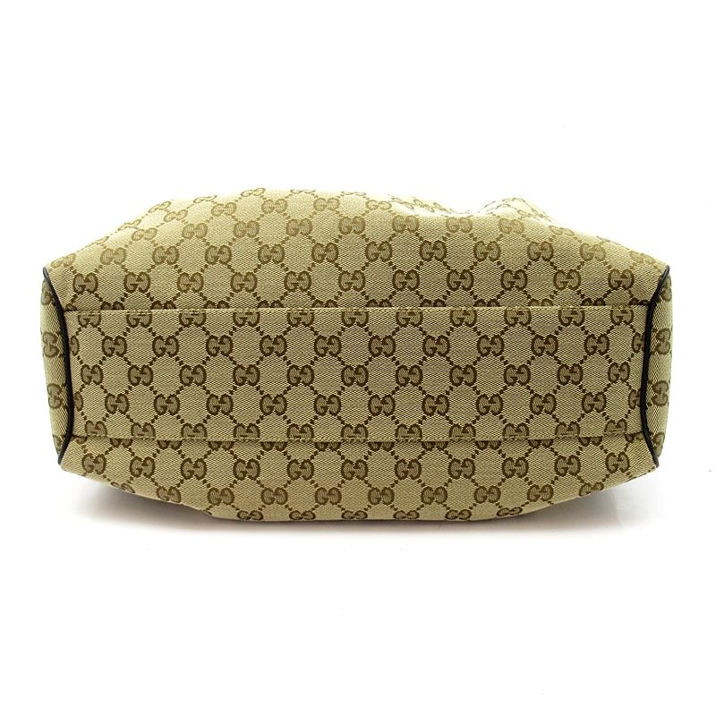 Gucci Ski Handbag GG Canvas Leather Brown — view 6