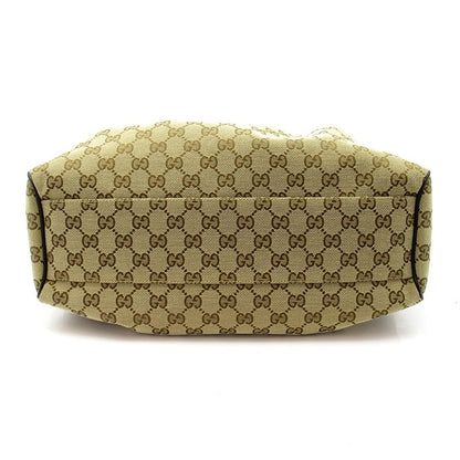Gucci Ski Handbag GG Canvas Leather Brown — view 6
